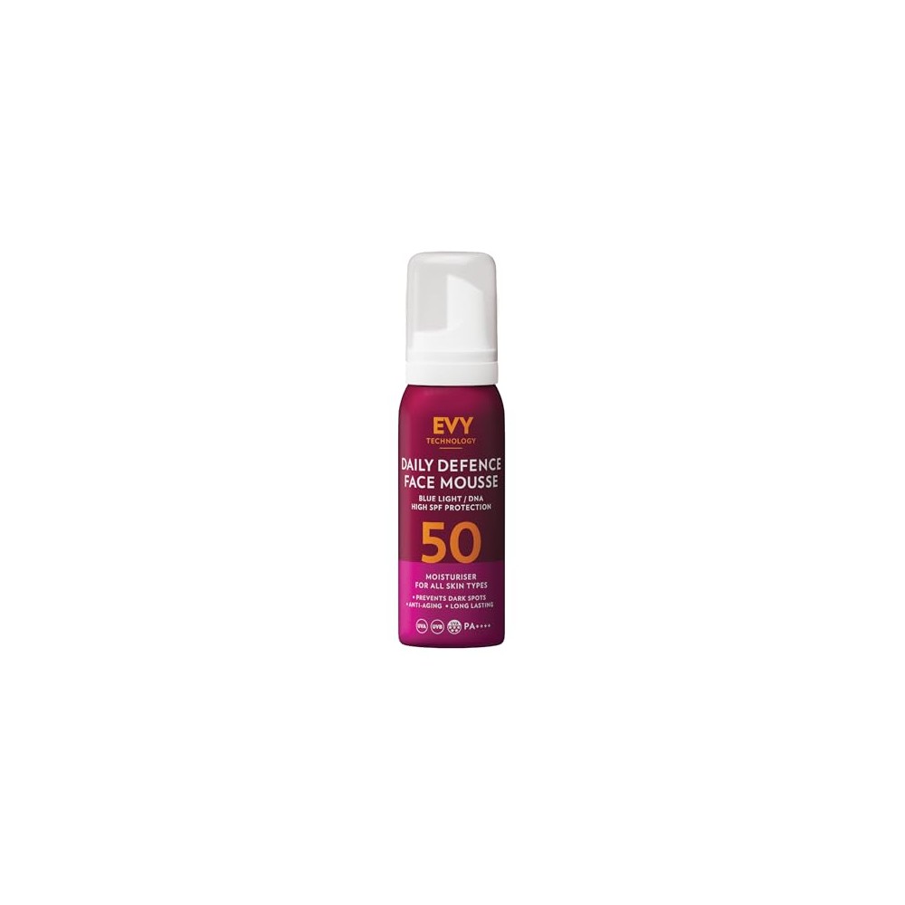 Protector Solar DAILY DEFENSE FACE MOUSSE SPF50 EVY